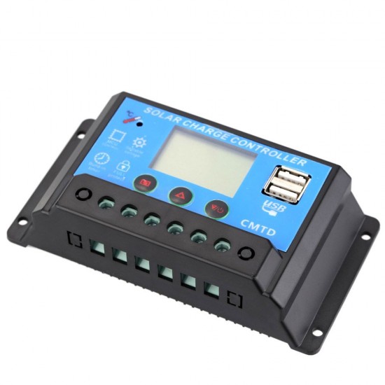 Anself 20A 12V/24V Solar Charge Controller with LCD Display Auto Regulator Timer Solar Panel Battery Lamp LED Lighting Overload Protection Anself 20A 12V/24V Solar Charge Controller with LCD Display Auto Regulator Timer Solar Panel Battery Lamp LED Lighting Overload Protection