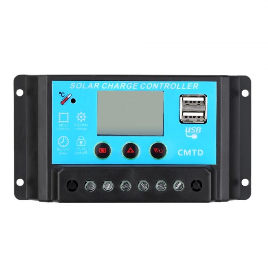 Anself 20A 12V/24V Solar Charge Controller with LCD Display Auto Regulator Timer Solar Panel Battery Lamp LED Lighting Overload Protection Anself 20A 12V/24V Solar Charge Controller with LCD Display Auto Regulator Timer Solar Panel Battery Lamp LED Lighting Overload Protection