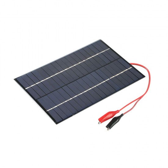 4.2W 18V Polycrystalline Silicon Solar Panel with Alligator Clips Solar Cell for DIY Power Charger 4.2W 18V Polycrystalline Silicon Solar Panel with Alligator Clips Solar Cell for DIY Power Charger