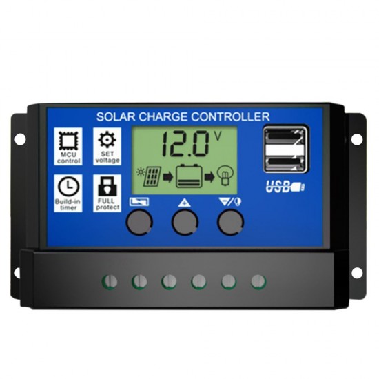 10A Solar Panel Controller LCD Battery Charge Regulator Intelligent Controller for Home Use Street Lamp 10A Solar Panel Controller LCD Battery Charge Regulator Intelligent Controller for Home Use Street Lamp