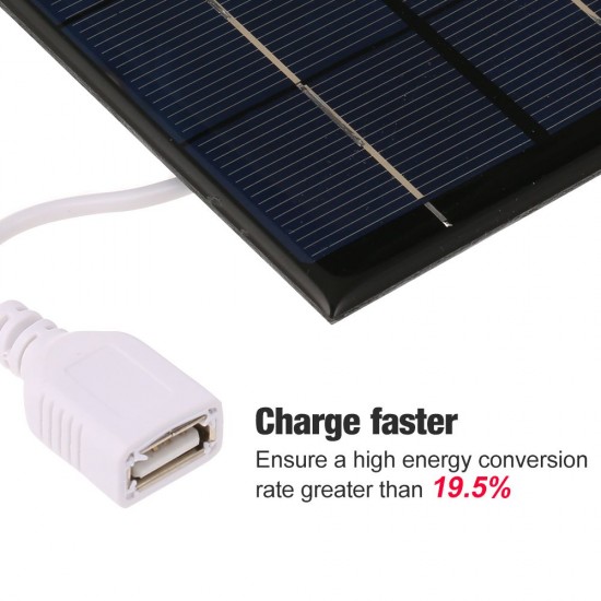 2W/5V Portable Solar Charger With USB Port Monocrystalline silicon Compact Solar Panel Phone Cellphone Power Bank Charger For Camping Hiking Travel 2W/5V Portable Solar Charger With USB Port Monocrystalline silicon Compact Solar Panel Phone Cellphone Power Bank Charger For Camping Hiking Travel