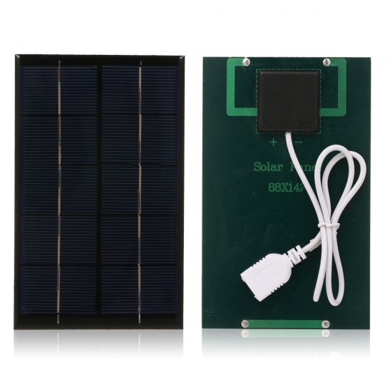2W/5V Portable Solar Charger With USB Port Monocrystalline silicon Compact Solar Panel Phone Cellphone Power Bank Charger For Camping Hiking Travel 2W/5V Portable Solar Charger With USB Port Monocrystalline silicon Compact Solar Panel Phone Cellphone Power Bank Charger For Camping Hiking Travel