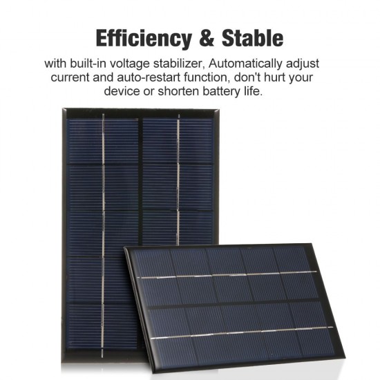 2W/5V Portable Solar Charger With USB Port Monocrystalline silicon Compact Solar Panel Phone Cellphone Power Bank Charger For Camping Hiking Travel 2W/5V Portable Solar Charger With USB Port Monocrystalline silicon Compact Solar Panel Phone Cellphone Power Bank Charger For Camping Hiking Travel