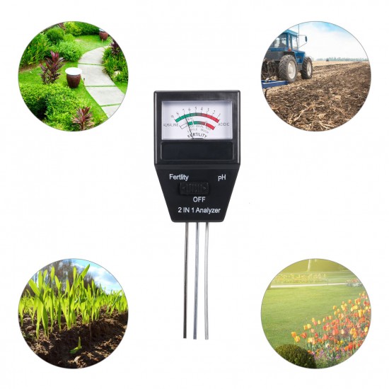 2-in-1 Soil pH Meter Fertility Tester pH Tester Soil Tester for Garden Farm Lawn Indoor Outdoor Plant Care 2-in-1 Soil pH Meter Fertility Tester pH Tester Soil Tester for Garden Farm Lawn Indoor Outdoor Plant Care