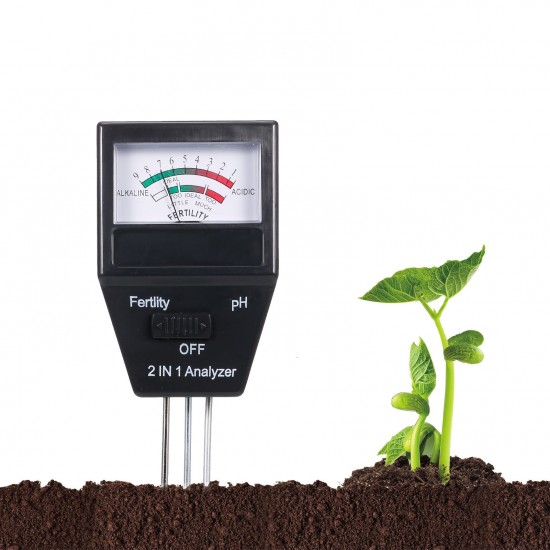 2-in-1 Soil pH Meter Fertility Tester pH Tester Soil Tester for Garden Farm Lawn Indoor Outdoor Plant Care 2-in-1 Soil pH Meter Fertility Tester pH Tester Soil Tester for Garden Farm Lawn Indoor Outdoor Plant Care