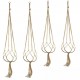 4Pcs Macrame Plant Hanger Vintage Rope Basket Indoor Outdoor Flower Pot Holder Decoration 4Pcs Macrame Plant Hanger Vintage Rope Basket Indoor Outdoor Flower Pot Holder Decoration