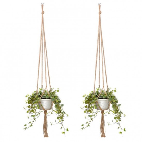 4Pcs Macrame Plant Hanger Vintage Rope Basket Indoor Outdoor Flower Pot Holder Decoration 4Pcs Macrame Plant Hanger Vintage Rope Basket Indoor Outdoor Flower Pot Holder Decoration