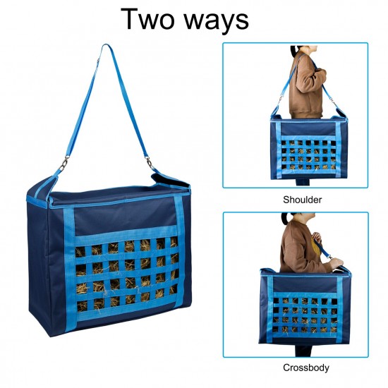 Hay Storage Bag Tote Bag with Adjustable Strap Slow Feed Feeder Bag Portable Waterproof Horse Feeding Bag for Horses Goat 24 x 18 Inch Hay Storage Bag Tote Bag with Adjustable Strap Slow Feed Feeder Bag Portable Waterproof Horse Feeding Bag for Horses Goat 24 x 18 Inch