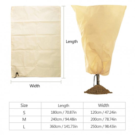 Outdoor Plant Cover Freeze Protection Reusable Non-woven Fabric Plant Covering Bag with Zipper and Drawstring Against Cold Winter Frost Birds Animals Outdoor Plant Cover Freeze Protection Reusable Non-woven Fabric Plant Covering Bag with Zipper and Drawstring Against Cold Winter Frost Birds Animals