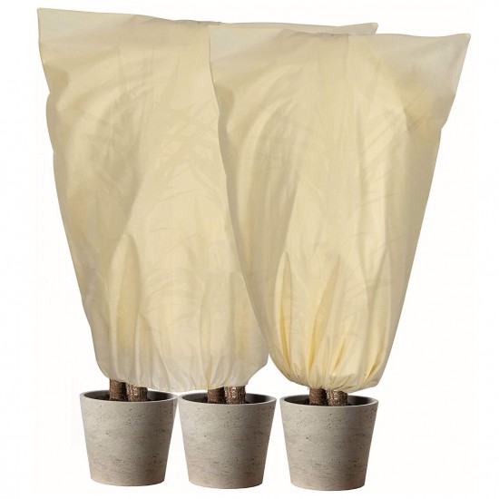 Outdoor Plant Cover Freeze Protection Reusable Non-woven Fabric Plant Covering Bag with Zipper and Drawstring Against Cold Winter Frost Birds Animals Outdoor Plant Cover Freeze Protection Reusable Non-woven Fabric Plant Covering Bag with Zipper and Drawstring Against Cold Winter Frost Birds Animals