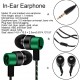 Explosion models braided wiring in-ear plating headset mobile phone MP3 universal creative gifts cross-border headphones wholesale green Explosion models braided wiring in-ear plating headset mobile phone MP3 universal creative gifts cross-border headphones wholesale green
