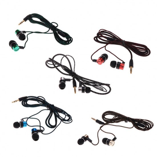 Explosion models braided wiring in-ear plating headset mobile phone MP3 universal creative gifts cross-border headphones wholesale green Explosion models braided wiring in-ear plating headset mobile phone MP3 universal creative gifts cross-border headphones wholesale green