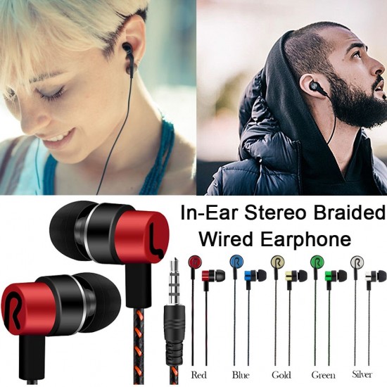 Explosion models braided wiring in-ear plating headset mobile phone MP3 universal creative gifts cross-border headphones wholesale green Explosion models braided wiring in-ear plating headset mobile phone MP3 universal creative gifts cross-border headphones wholesale green