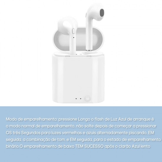 i7S Wirelessly BT5.0 Earbud Headphones In-ear Portable Headsets with Charge Box Touching ControlCompatible with Android / iOS i7S Wirelessly BT5.0 Earbud Headphones In-ear Portable Headsets with Charge Box Touching ControlCompatible with Android / iOS