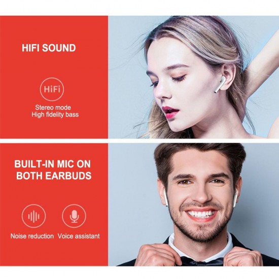 i7S Wirelessly BT5.0 Earbud Headphones In-ear Portable Headsets with Charge Box Touching ControlCompatible with Android / iOS i7S Wirelessly BT5.0 Earbud Headphones In-ear Portable Headsets with Charge Box Touching ControlCompatible with Android / iOS