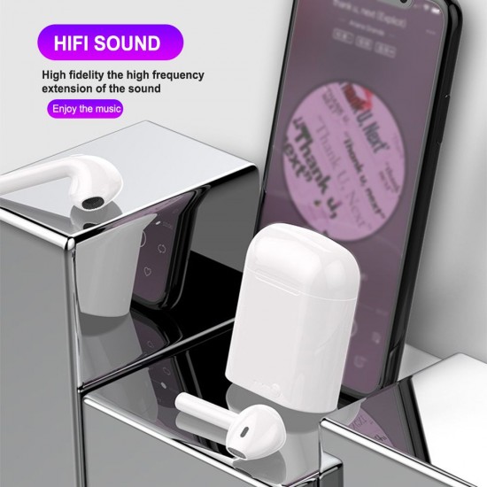 i7S Wirelessly BT5.0 Earbud Headphones In-ear Portable Headsets with Charge Box Touching ControlCompatible with Android / iOS i7S Wirelessly BT5.0 Earbud Headphones In-ear Portable Headsets with Charge Box Touching ControlCompatible with Android / iOS