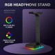 RGB Gaming Headset Stand With USB/Type-C Charger Ports Gaming Headset Holder Hanger with Stable Base for All Over-Ear Headphones RGB Gaming Headset Stand With USB/Type-C Charger Ports Gaming Headset Holder Hanger with Stable Base for All Over-Ear Headphones