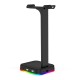 RGB Gaming Headset Stand With USB/Type-C Charger Ports Gaming Headset Holder Hanger with Stable Base for All Over-Ear Headphones RGB Gaming Headset Stand With USB/Type-C Charger Ports Gaming Headset Holder Hanger with Stable Base for All Over-Ear Headphones
