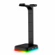 RGB Gaming Headset Stand With USB/Type-C Charger Ports Gaming Headset Holder Hanger with Stable Base for All Over-Ear Headphones RGB Gaming Headset Stand With USB/Type-C Charger Ports Gaming Headset Holder Hanger with Stable Base for All Over-Ear Headphones