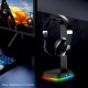 RGB Gaming Headset Stand With USB/Type-C Charger Ports Gaming Headset Holder Hanger with Stable Base for All Over-Ear Headphones RGB Gaming Headset Stand With USB/Type-C Charger Ports Gaming Headset Holder Hanger with Stable Base for All Over-Ear Headphones