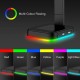 RGB Gaming Headset Stand With USB/Type-C Charger Ports Gaming Headset Holder Hanger with Stable Base for All Over-Ear Headphones RGB Gaming Headset Stand With USB/Type-C Charger Ports Gaming Headset Holder Hanger with Stable Base for All Over-Ear Headphones