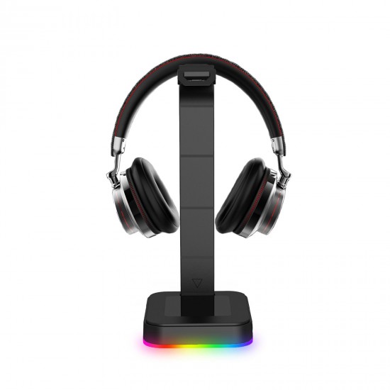 RGB Gaming Headset Stand With USB/Type-C Charger Ports Gaming Headset Holder Hanger with Stable Base for All Over-Ear Headphones RGB Gaming Headset Stand With USB/Type-C Charger Ports Gaming Headset Holder Hanger with Stable Base for All Over-Ear Headphones