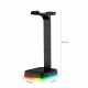 RGB Gaming Headset Stand With USB/Type-C Charger Ports Gaming Headset Holder Hanger with Stable Base for All Over-Ear Headphones RGB Gaming Headset Stand With USB/Type-C Charger Ports Gaming Headset Holder Hanger with Stable Base for All Over-Ear Headphones