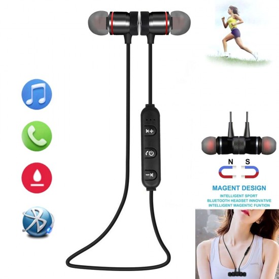 Bluetooth 4.1 Headphones Outdoor Sport Headsets Music Earphone Magnetic Suction Built-in Microphone Line Control Bluetooth 4.1 Headphones Outdoor Sport Headsets Music Earphone Magnetic Suction Built-in Microphone Line Control