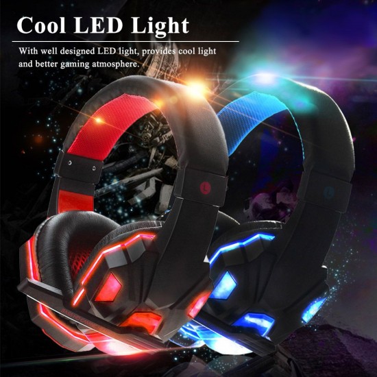 Gaming Headset Headphone for PC Laptop with Microphone with USB 3.5mm Interface LED Volume Control Over-ear Headphone Gaming Headset Headphone for PC Laptop with Microphone with USB 3.5mm Interface LED Volume Control Over-ear Headphone