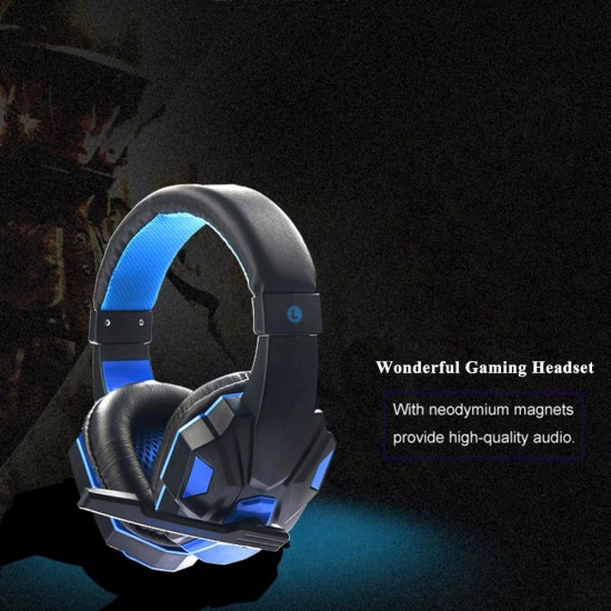 Gaming Headset Headphone for PC Laptop with Microphone with USB 3.5mm Interface LED Volume Control Over-ear Headphone Gaming Headset Headphone for PC Laptop with Microphone with USB 3.5mm Interface LED Volume Control Over-ear Headphone