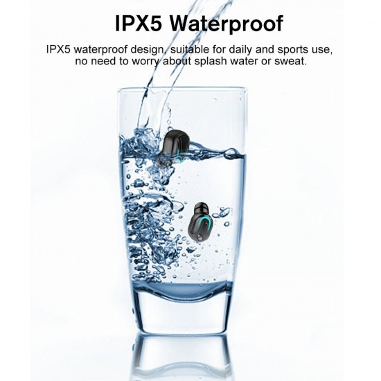 Bluetooth 5.0 Earbuds True Wireless Headphones with Mic In-ear Stereo Earphones Twins IPX5 Waterproof Sports Headset Charging Box Battery Digital Display Bluetooth 5.0 Earbuds True Wireless Headphones with Mic In-ear Stereo Earphones Twins IPX5 Waterproof Sports Headset Charging Box Battery Digital Display