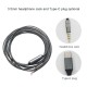 DIY Earphone Cable with Mic Pure Copper Wire Replacement Type-C Male Jack to Bare End Headphone Cable Semi-finished Headset Cable for Cable Repair DIY Earphone Cable with Mic Pure Copper Wire Replacement Type-C Male Jack to Bare End Headphone Cable Semi-finished Headset Cable for Cable Repair
