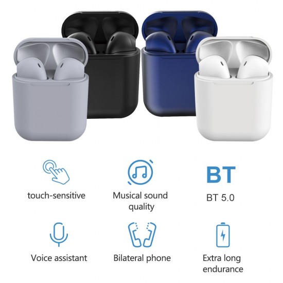 Inpods 12 BT5.0 Wireless Headphones In-Ear Stereo Sound Auto Pairing Touch Control Waterproof Sports Headset Inpods 12 BT5.0 Wireless Headphones In-Ear Stereo Sound Auto Pairing Touch Control Waterproof Sports Headset