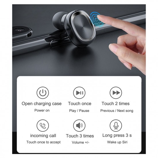 B9 BT 5.0 Earphones Sports Mini Earphones Cordless Stereo Headphone with Auto Pairing Touch-Control LED-Display Waterproof Telephone Answering Function B9 BT 5.0 Earphones Sports Mini Earphones Cordless Stereo Headphone with Auto Pairing Touch-Control LED-Display Waterproof Telephone Answering Function