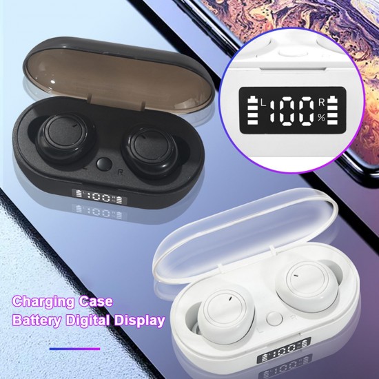 Bluetooth 5.0 Mini TWS Earbuds True Wireless Headphones Sport Headset In-ear Earphones with Mic Charging Case Battery Digital Display Bluetooth 5.0 Mini TWS Earbuds True Wireless Headphones Sport Headset In-ear Earphones with Mic Charging Case Battery Digital Display