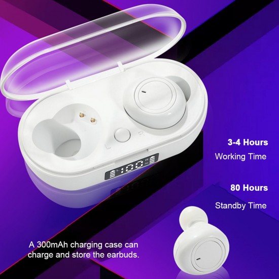 Bluetooth 5.0 Mini TWS Earbuds True Wireless Headphones Sport Headset In-ear Earphones with Mic Charging Case Battery Digital Display Bluetooth 5.0 Mini TWS Earbuds True Wireless Headphones Sport Headset In-ear Earphones with Mic Charging Case Battery Digital Display