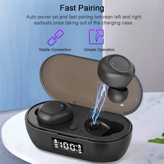 Bluetooth 5.0 Mini TWS Earbuds True Wireless Headphones Sport Headset In-ear Earphones with Mic Charging Case Battery Digital Display Bluetooth 5.0 Mini TWS Earbuds True Wireless Headphones Sport Headset In-ear Earphones with Mic Charging Case Battery Digital Display