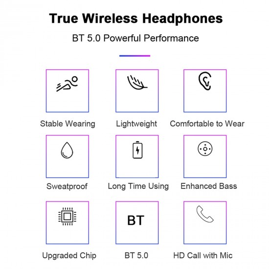 Bluetooth 5.0 Mini TWS Earbuds True Wireless Headphones Sport Headset In-ear Earphones with Mic Charging Case Battery Digital Display Bluetooth 5.0 Mini TWS Earbuds True Wireless Headphones Sport Headset In-ear Earphones with Mic Charging Case Battery Digital Display