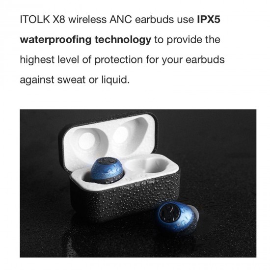 ANC X8 Active Noise Reduction Headphones True Wireless Stereo Headset Bluetooth 5.0 Earphone ANC Wireless Earbuds Built-in Microphone with 550mAh Charging Box ANC X8 Active Noise Reduction Headphones True Wireless Stereo Headset Bluetooth 5.0 Earphone ANC Wireless Earbuds Built-in Microphone with 550mAh Charging Box