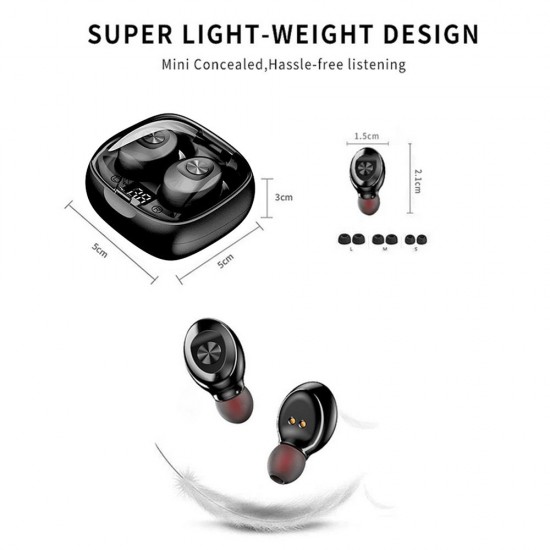 BT5.0 Wirelessly Earbuds Earphones Digital Power Display Sports Mini Binaural Headphones BT5.0 Wirelessly Earbuds Earphones Digital Power Display Sports Mini Binaural Headphones