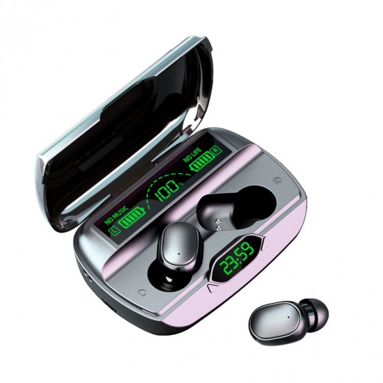 G6 Bluetooth 5.1 TWS Earbuds True Wireless Headphones Sweatproof Sports Headset with Mic 1200mAh Charging Box Clock Time Display Battery Power Display USB Output G6 Bluetooth 5.1 TWS Earbuds True Wireless Headphones Sweatproof Sports Headset with Mic 1200mAh Charging Box Clock Time Display Battery Power Display USB Output
