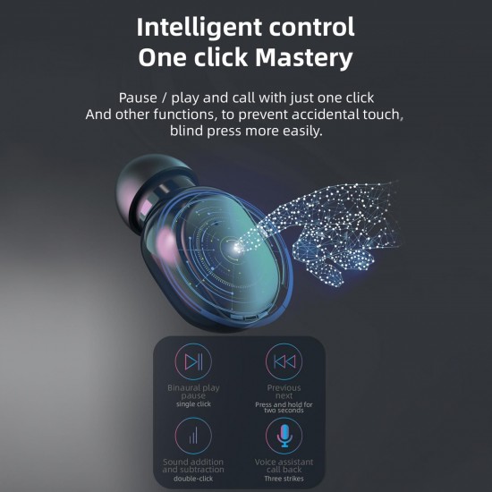 G6 Bluetooth 5.1 TWS Earbuds True Wireless Headphones Sweatproof Sports Headset with Mic 1200mAh Charging Box Clock Time Display Battery Power Display USB Output G6 Bluetooth 5.1 TWS Earbuds True Wireless Headphones Sweatproof Sports Headset with Mic 1200mAh Charging Box Clock Time Display Battery Power Display USB Output