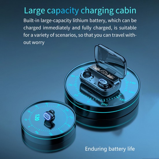 M1 BT5.1 Earphones Auto Pairing HiFi Sound Noise Reduction Clear Calls IPX7 Waterproof Three-screen Digital Display Power Bank M1 BT5.1 Earphones Auto Pairing HiFi Sound Noise Reduction Clear Calls IPX7 Waterproof Three-screen Digital Display Power Bank