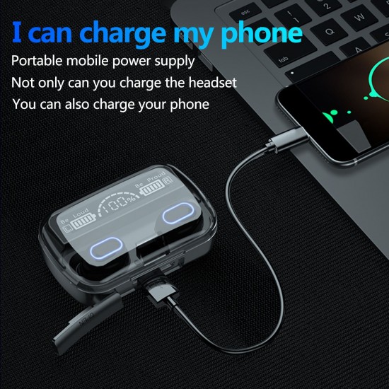 M1 BT5.1 Earphones Auto Pairing HiFi Sound Noise Reduction Clear Calls IPX7 Waterproof Three-screen Digital Display Power Bank M1 BT5.1 Earphones Auto Pairing HiFi Sound Noise Reduction Clear Calls IPX7 Waterproof Three-screen Digital Display Power Bank