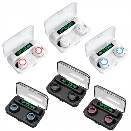F9-3 Bluetooth 5.1 TWS Earbuds True Wireless Headphones Touch Control 2800mAh Charging Box Battery Power Display Mini Sports Twins Headset with Microphone USB Output F9-3 Bluetooth 5.1 TWS Earbuds True Wireless Headphones Touch Control 2800mAh Charging Box Battery Power Display Mini Sports Twins Headset with Microphone USB Output