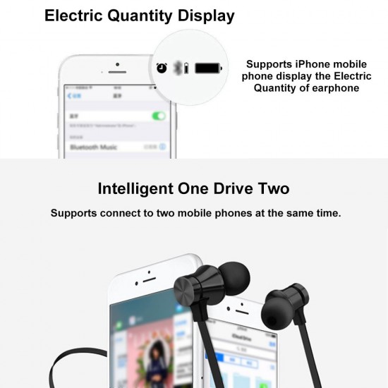XT11 BT Sports Earphone In-Ear Fitness Lightweight Waterproof Magnetic-Suction Headphone XT11 BT Sports Earphone In-Ear Fitness Lightweight Waterproof Magnetic-Suction Headphone