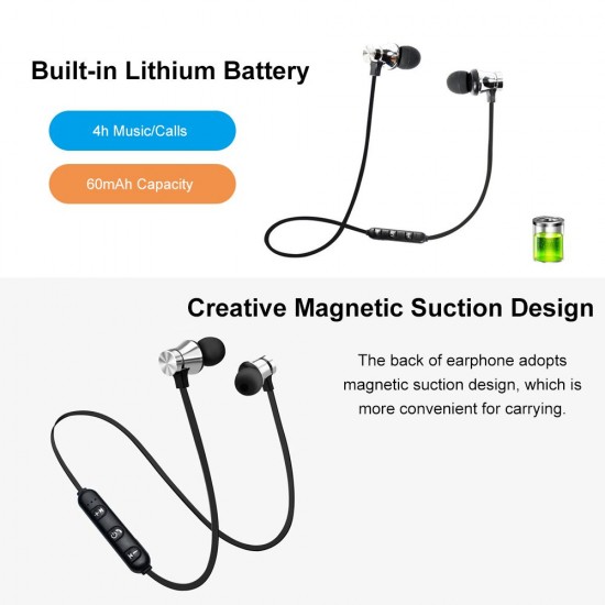 XT11 BT Sports Earphone In-Ear Fitness Lightweight Waterproof Magnetic-Suction Headphone XT11 BT Sports Earphone In-Ear Fitness Lightweight Waterproof Magnetic-Suction Headphone