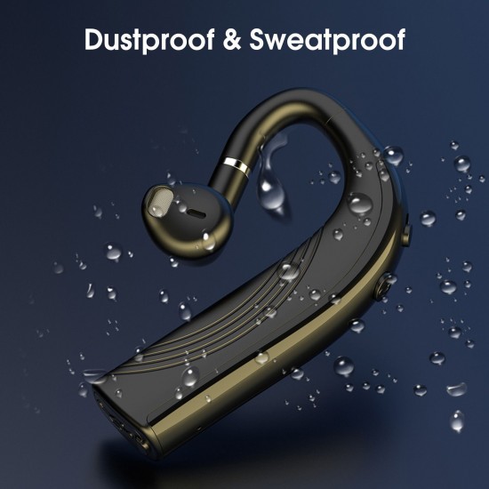 RD02 BT 5.0 Wireless Earphone Handsfree Business Headset Noise Reduction Mini Earphone Single Earhook with MIC for Running Driving Gym Spa Black RD02 BT 5.0 Wireless Earphone Handsfree Business Headset Noise Reduction Mini Earphone Single Earhook with MIC for Running Driving Gym Spa Black