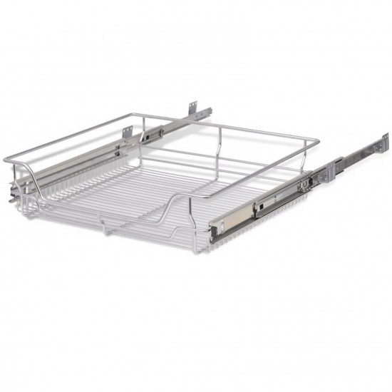 Pull-Out Wire Baskets 2 pcs Silver 600 mm Pull-Out Wire Baskets 2 pcs Silver 600 mm