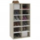 Shoe Rack White and Sonoma Oak 54x34x100.5 cm Chipboard Shoe Rack White and Sonoma Oak 54x34x100.5 cm Chipboard